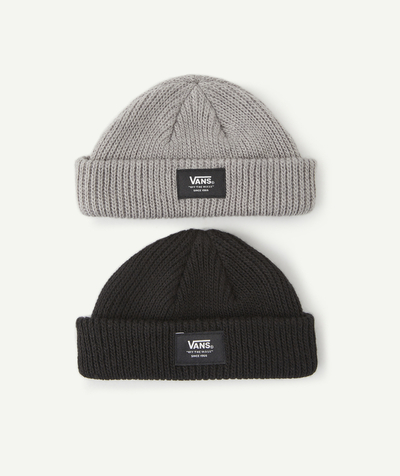 Boy Nouvelle Arbo   C - PACK OF 2 BEANIES, BLACK AND GREY