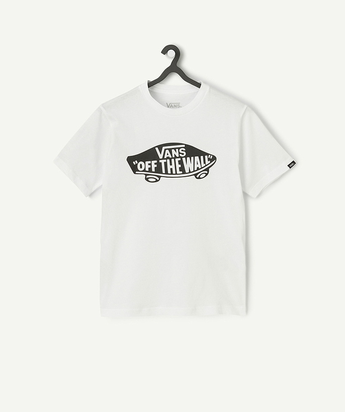T-shirt, hemd , polo Tao Categorieën - T-SHIRT GARÇON EN COTON BLANC SYLE 76 SS AVEC LOGO