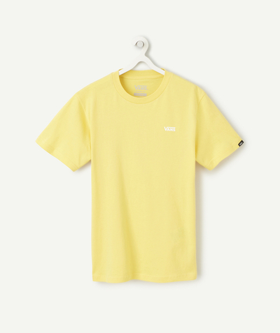 Boy Tao Categories - BOYS' YELLOW COTTON T-SHIRT WITH A WHITE VANS LOGO