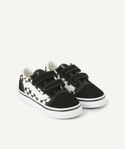 SHOES - BOOTIES Tao Categories - BLACK AND WHITE CHECKERBOARD PRINT OLD SKOOL V TRAINERS FOR BABIES