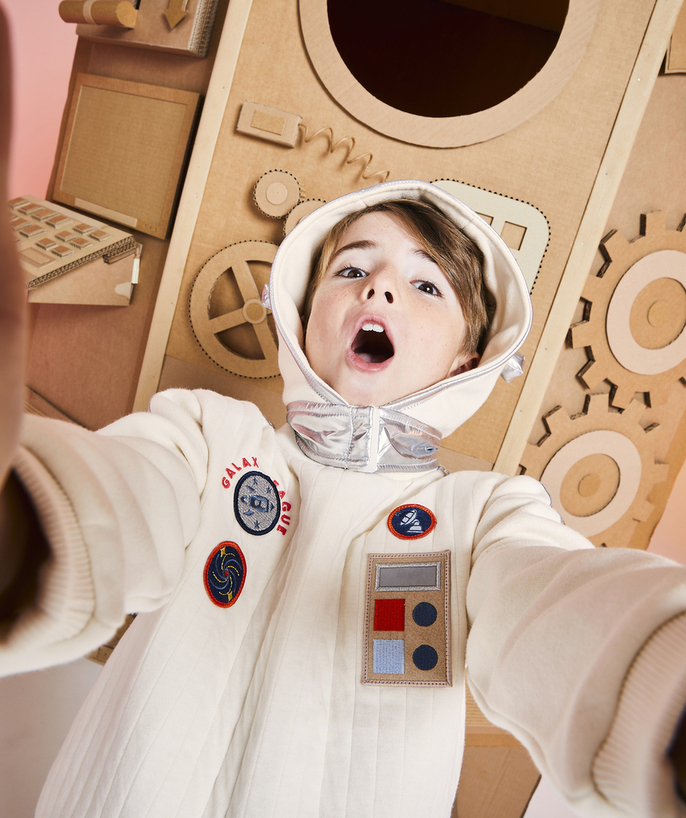 Party outfits Tao Categories - COSMONAUT COSTUME WITH ECRU HOOD AND SWEATSHIRT