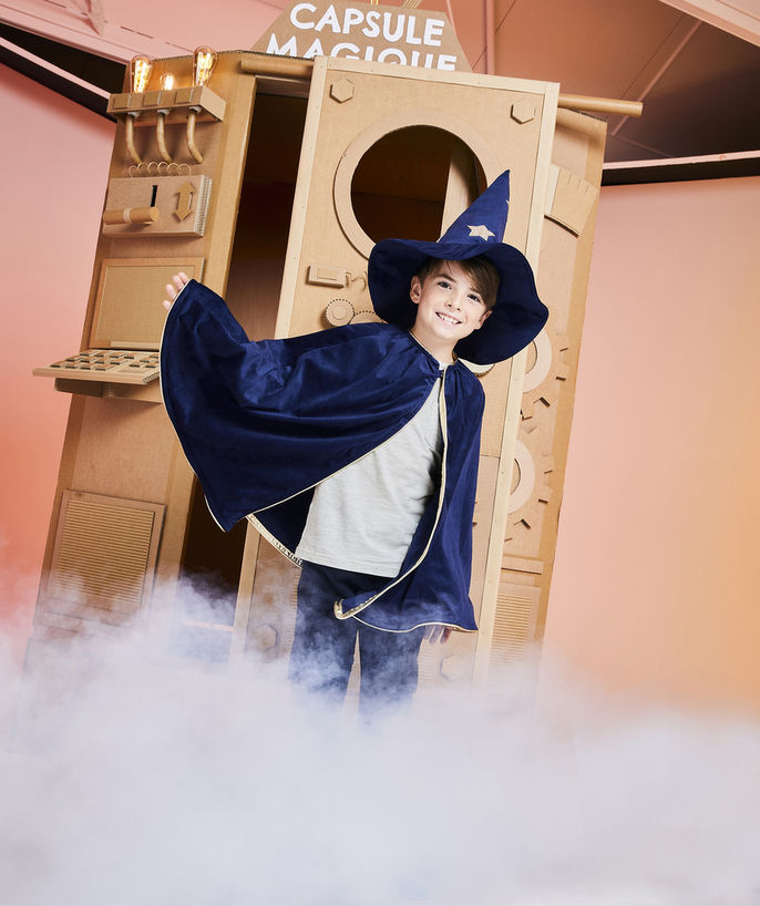 Party outfits Tao Categories - BLUE VELVET MAGICIAN DISGUISE WITH HAT AND CAPE