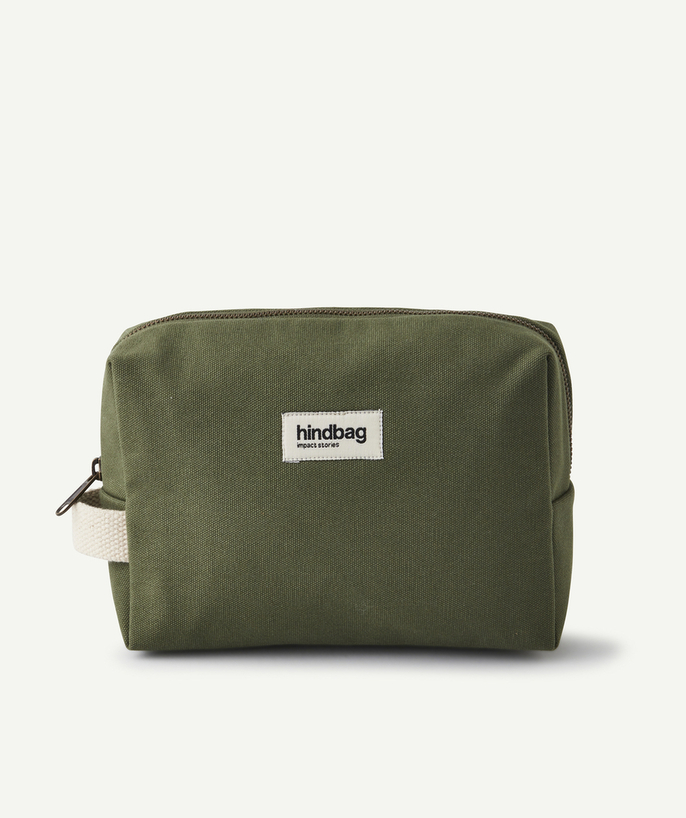 Christmas store Tao Categories - LEON TOILETRY BAG IN OLIVE GREEN ORGANIC COTTON