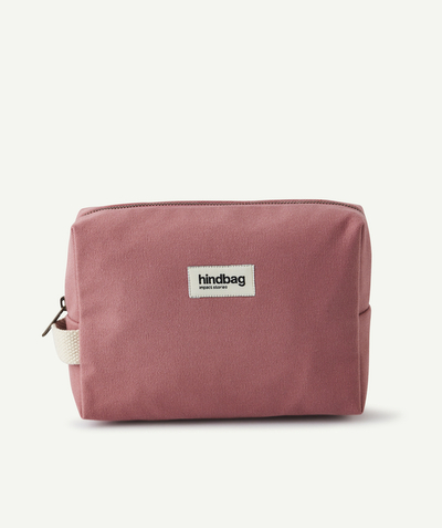 Girl Tao Categories - LEON TOILETRY BAG IN PINK ORGANIC COTTON