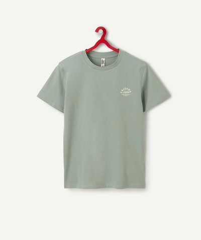 T-shirt Tao Categorieën - Jongens-T-shirt in groen biologisch katoen met arizona boodschap