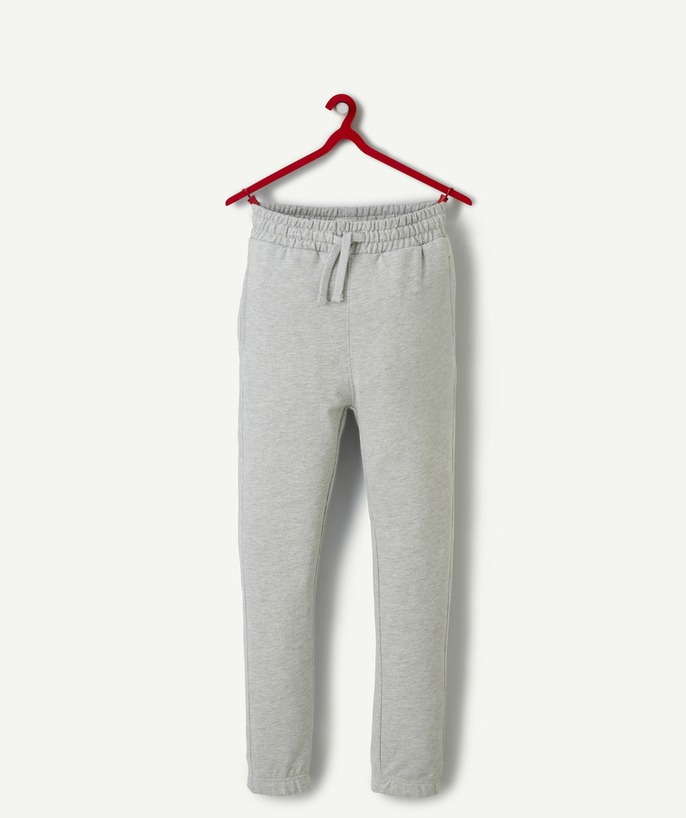 Pantalon - Jeans Categories Tao - JOGGING GARÇON EN COTON BIOLOGIQUE GRIS CHINÉ