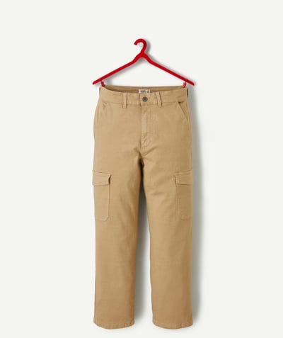 Low-priced looks Tao Categories - BEIGE BOY'S BAGGY PANTS WITH CARGO POCKETS