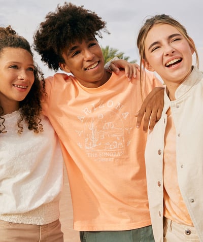 Nouvelle collection Categories Tao - t-shirt manches courtes garçon corail motif thème arizona