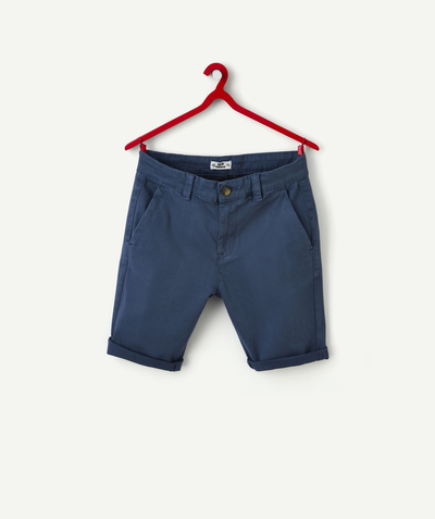 Teen boy Tao Categories - boy's recycled-fiber shorts blue