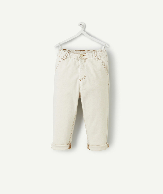 Ubrania Kategorie TAO - Dziecięce spodnie chłopięce niebarwione ecru