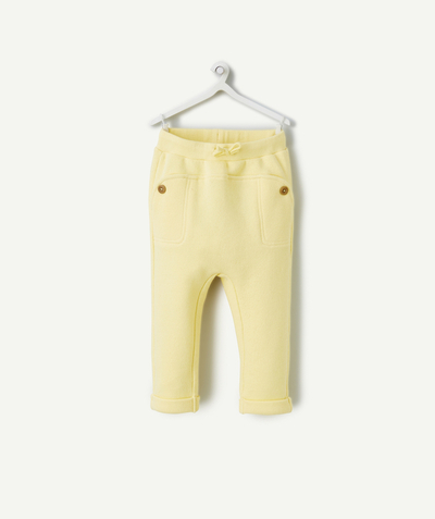 Low-priced looks Tao Categories - BABY BOY JOGGING SUIT IN RECYCLED FIBERS YELLOW