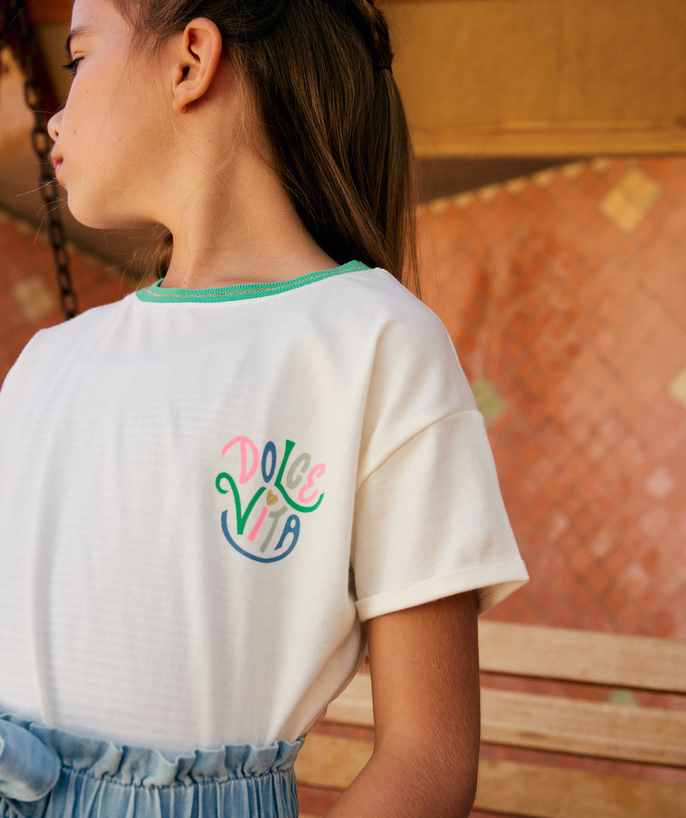 Collection ECODESIGN Categories Tao - t-shirt manches courtes fille en coton bio dolce vita