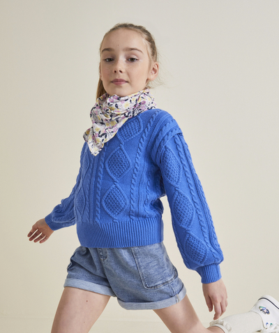 Fille Categories Tao - PULL EN TRICOT FILLE EFFET DOUBLE MANCHES
