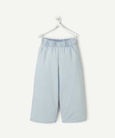 Nouvelle collection Categories Tao - pantalon large fille en denim light low impact bleu
