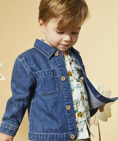 New collection Tao Categories - baby boy long sleeve jacket in low impact denim