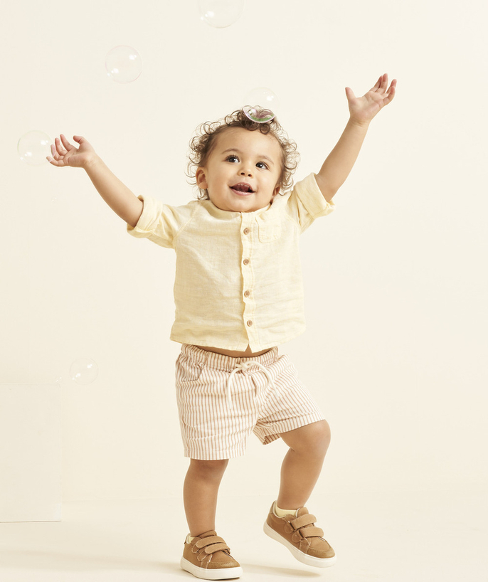 Special Occasion Collection Tao Categories - long-sleeved linen baby boy shirt