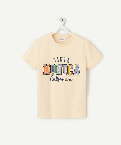 Niño Categorías TAO - Camiseta de niño en algodón orgánico naranja con mensaje colorido y