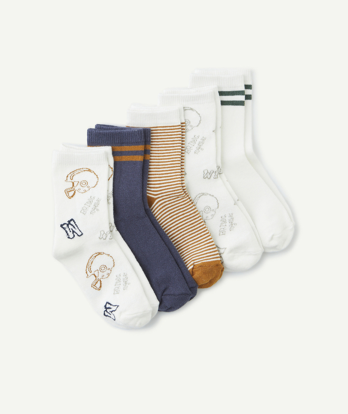 Ropa interior Categorías TAO - pack de 5 pares de calcetines de niño con temática de carreras