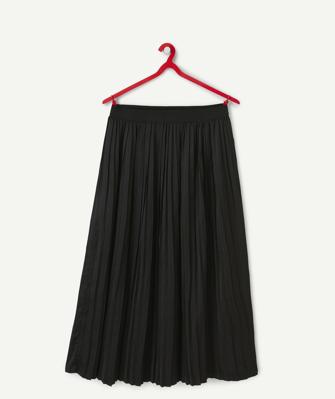 Shorts - Skirt Tao Categories - LONG BLACK PLEATED SKIRT FOR GIRLS