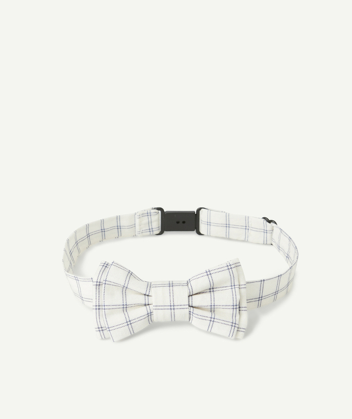 Accessories Tao Categories - BABY BOY WHITE PLAID BOW TIE