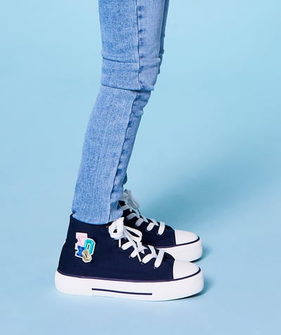 Zapatos Categorías TAO - zapatillas de lona azul marino de niña con cordones y apertura de cremallera