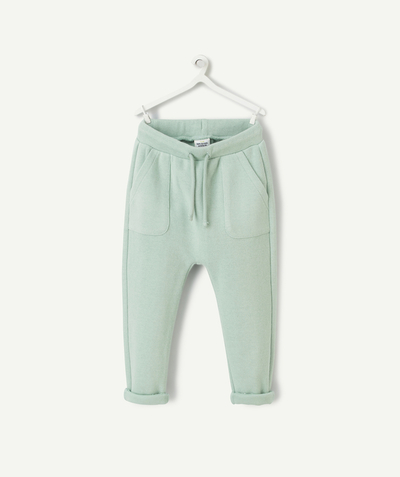 New colour palette Tao Categories - BABY BOY SAROUEL PANTS IN GREEN RECYCLED FIBERS