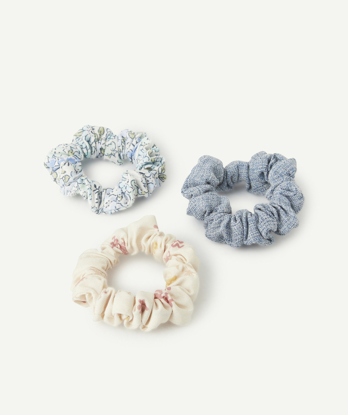 Hair Accessories Tao Categories - SET OF 3 BABY GIRL SCRUNCHIES WITH PRINTS