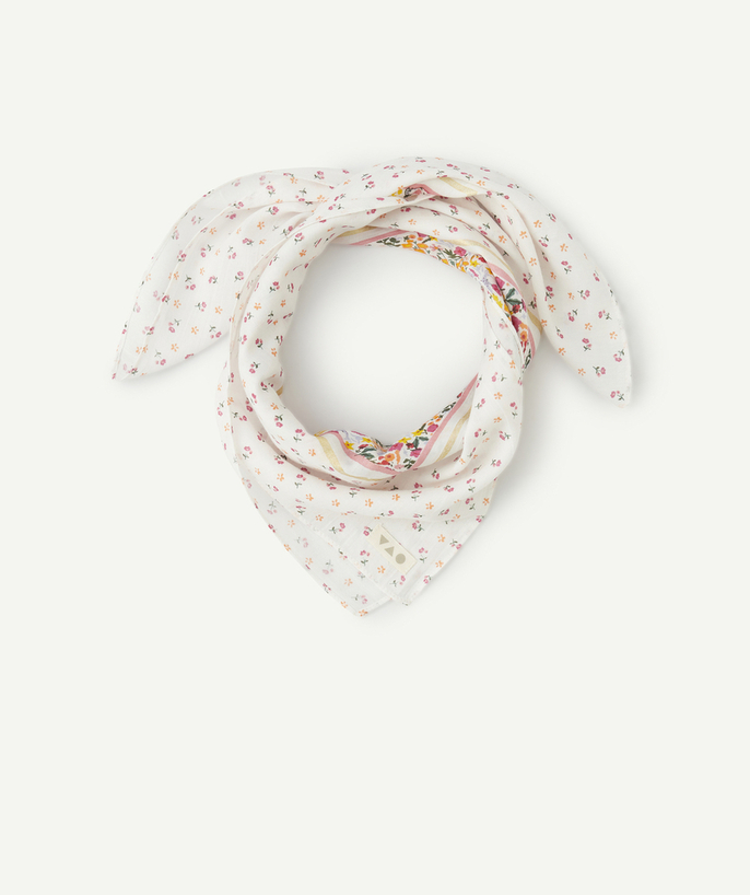 Accessories Tao Categories - BABY GIRL SCARF WITH FLORAL PRINT