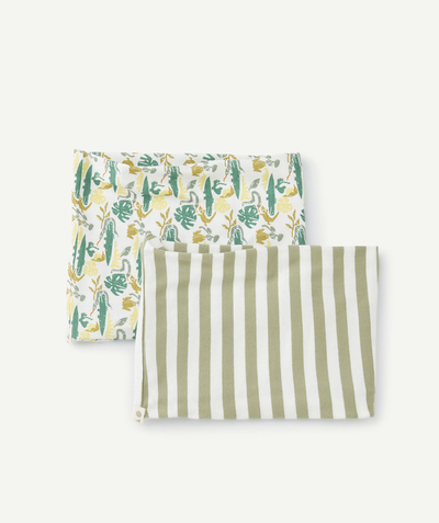 Look like teenagers Tao Categories - SET OF 2 BABY BOY SNOODS IN ORGANIC COTTON WITH CROCODILE PRINT AND STRIPES