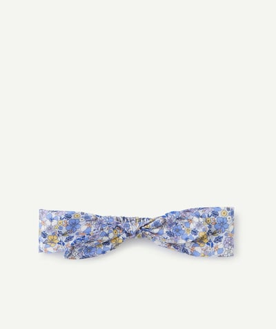 Special Occasion Collection Tao Categories - BLUE FLORAL PRINT BABY GIRL HEADBAND