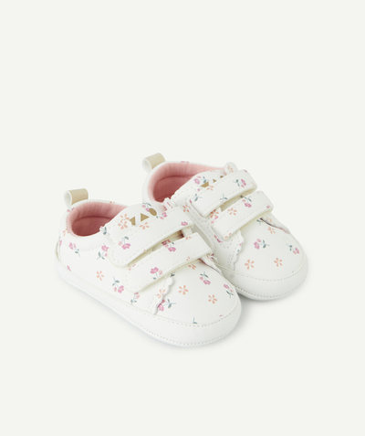 Look like teenagers Tao Categories - WHITE AND FLORAL PRINT BABY GIRL SNEAKERS
