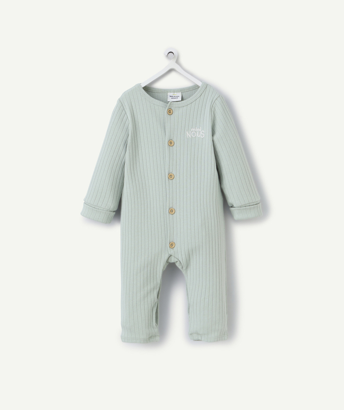 Dors-bien - Pyjama Categories Tao - dors bien sans pieds en coton bio vert d'eau