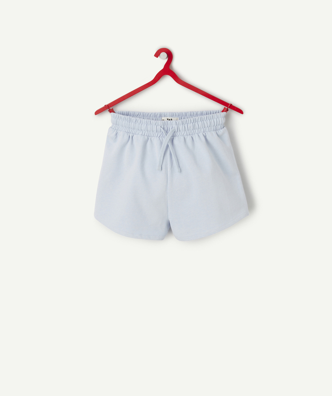 Pantalones cortos - Falda Categorías TAO - pantalón corto azul cielo de algodón orgánico para niña