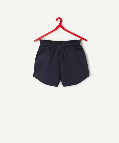 Shorts - Skirt Tao Categories - girl's shorts in navy blue organic cotton