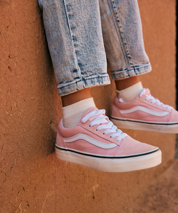 Shoes, booties Tao Categories - PINK AND WHITE OLD SKOOL CHILDREN'S LOW-TOP SNEAKERS