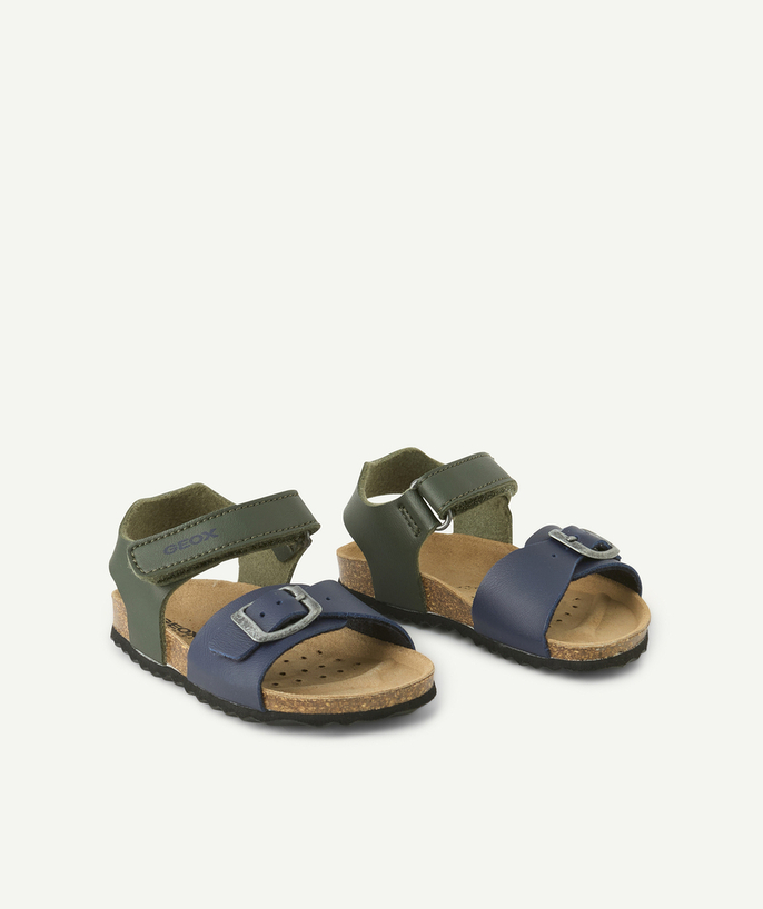 GEOX ® Kategorie TAO - chalki zielono-niebieskie sandały chłopięce otwarte