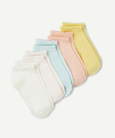Sous-Vêtements Categories Tao - lot de 5 paires de socquettes fille colorées avec festons