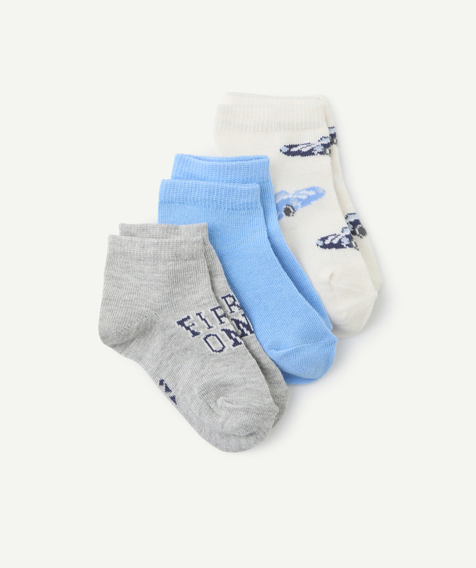 Sokken Tao Categorieën - 3 paar sokken voor babyjongens met autothema