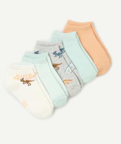 Ropa interior Categorías TAO - pack de 5 pares de calcetines de niño con temática de dinosaurios