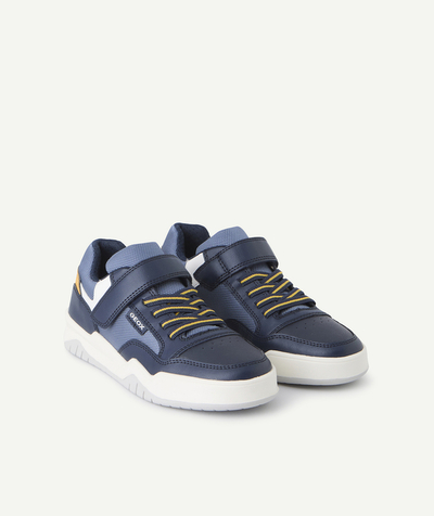 GEOX ® Tao Categories - perth low-top boy sneakers blue white and yellow