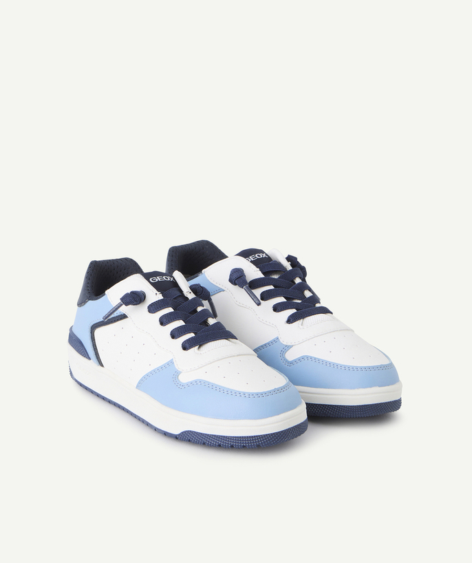 Buty, kapcie Kategorie TAO - Niebiesko-białe chłopięce sznurowane buty sportowe washiba