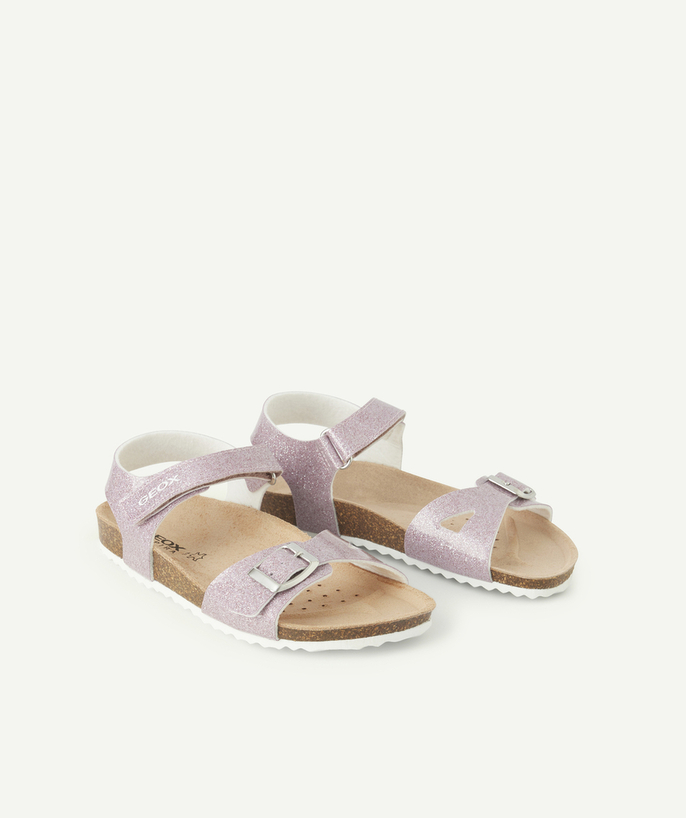 Schoenen, slofjes Tao Categorieën - adriel roze iriserende kras open sandalen voor meisjes