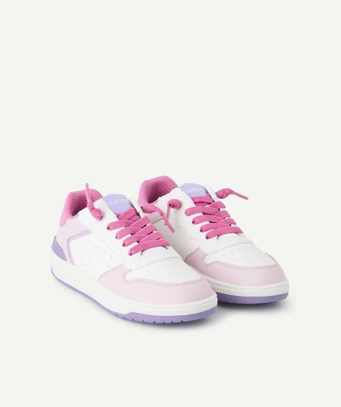 GEOX ® Categorías TAO - baskets fille washiba rose violet et blanc