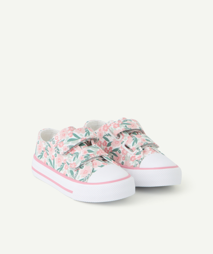 Trainers Tao Categories - girl's sneaker with scratch and flower print