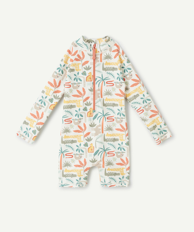 Swimwear Tao Categories - jungle-themed recycled fiber baby boy UV suit