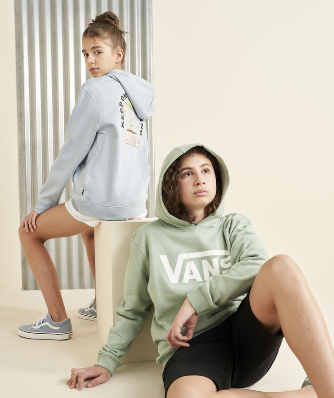 New collection Tao Categories - BOY'S GREEN COTTON HOODIE WITH LOGO