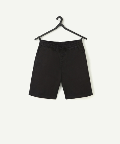 Here comes the sun ! Tao Categories - BOY'S BLACK ELASTIC SHORTS