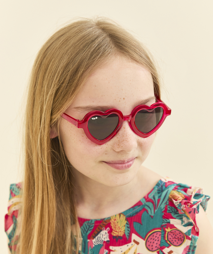 Sunglasses Tao Categories - PINK HEART GIRL SUNGLASSES