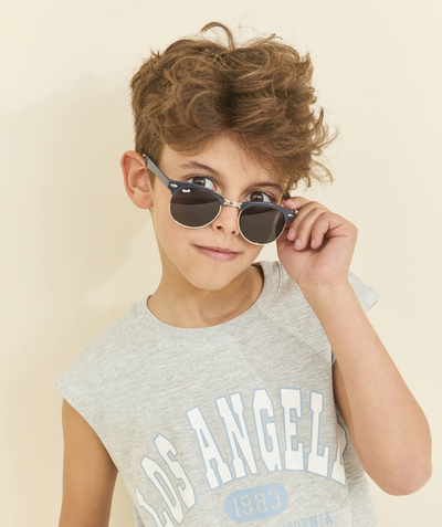 Okulary przeciwsłoneczne Kategorie TAO - czarno-srebrne okulary przeciwsłoneczne dla chłopców