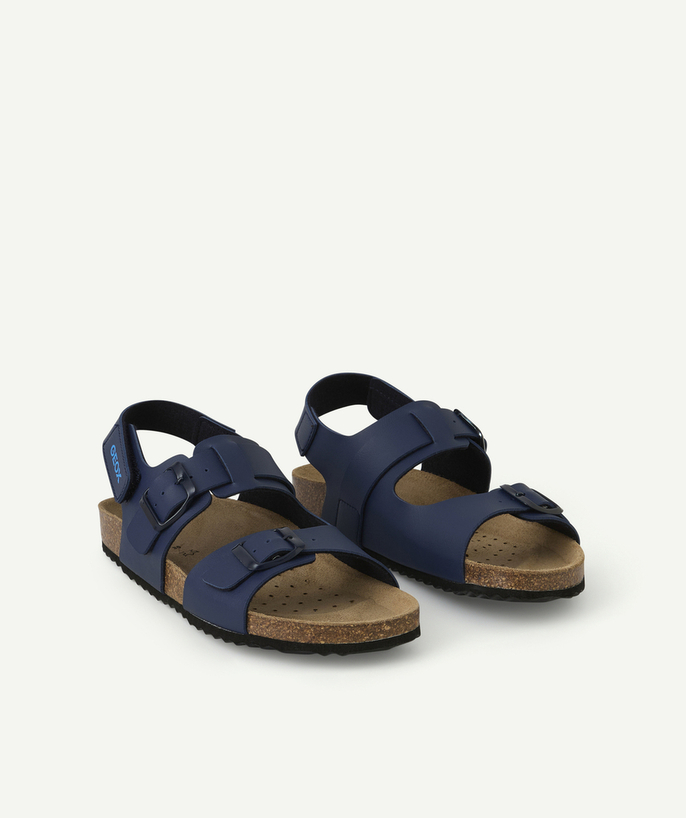 Shoes, booties Tao Categories - ghita open sandals for boys in navy blue with velcro closure
